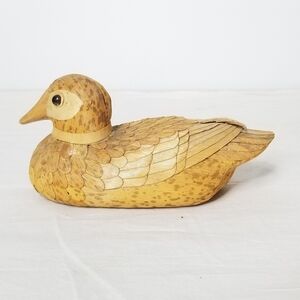 Vintage Handcrafted Folk Art Duck Decoy made of Corn Husk by Special Gifts